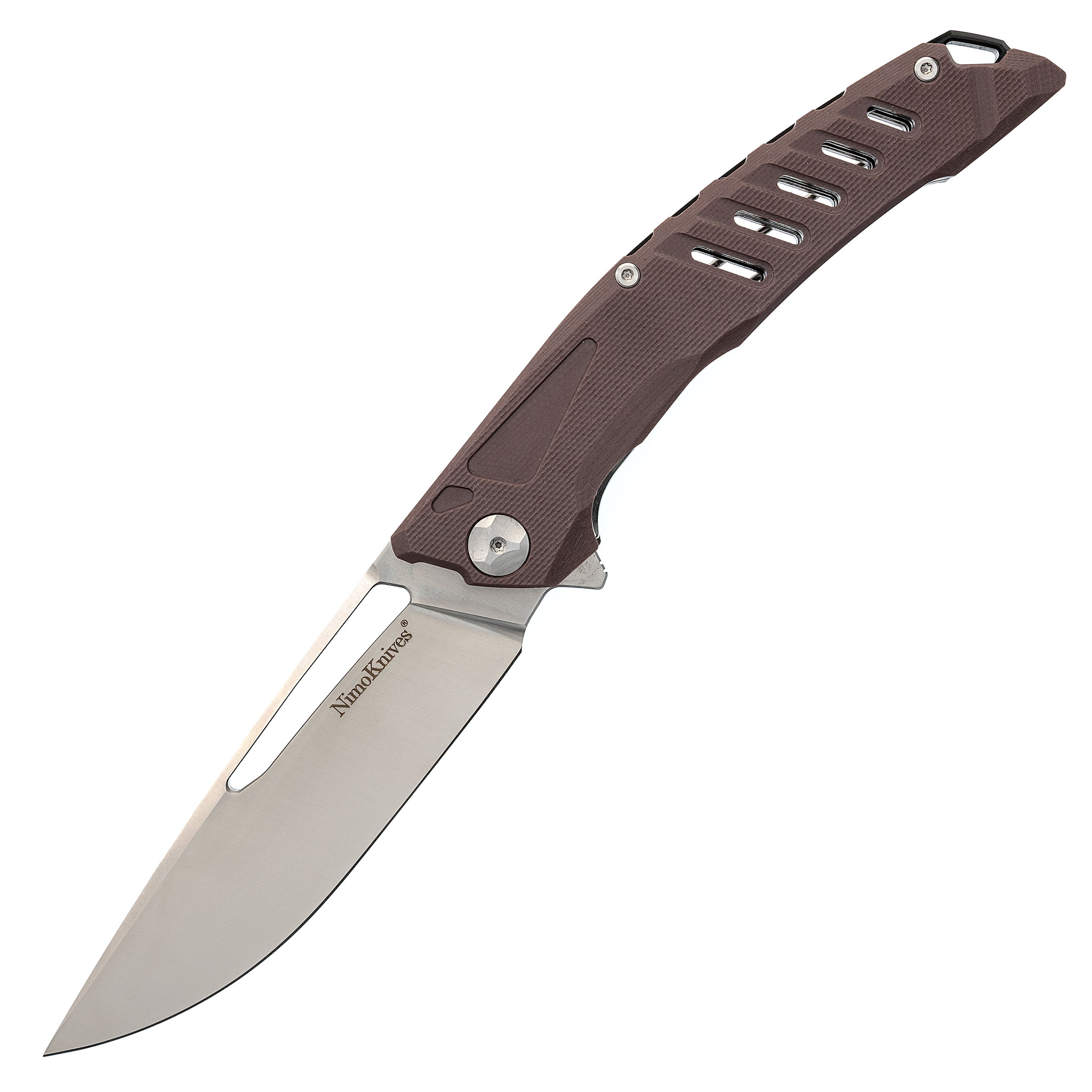 Складной нож Nimo Knives Brown, сталь D2, G10