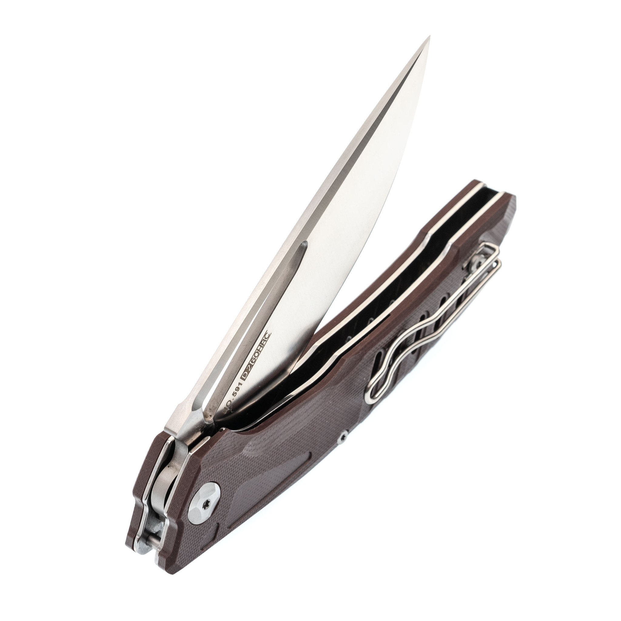 Складной нож Nimo Knives Brown, сталь D2, G10 - фото 4