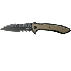 Фото Складной нож CRKT Apoc, клинок Stonewash Serrated, сталь 8Cr13MoV, рукоять G10