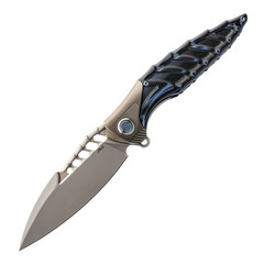 Фото Нож складной Thor 7 Rikeknife, сталь 154CM, Blue Titanium/G10