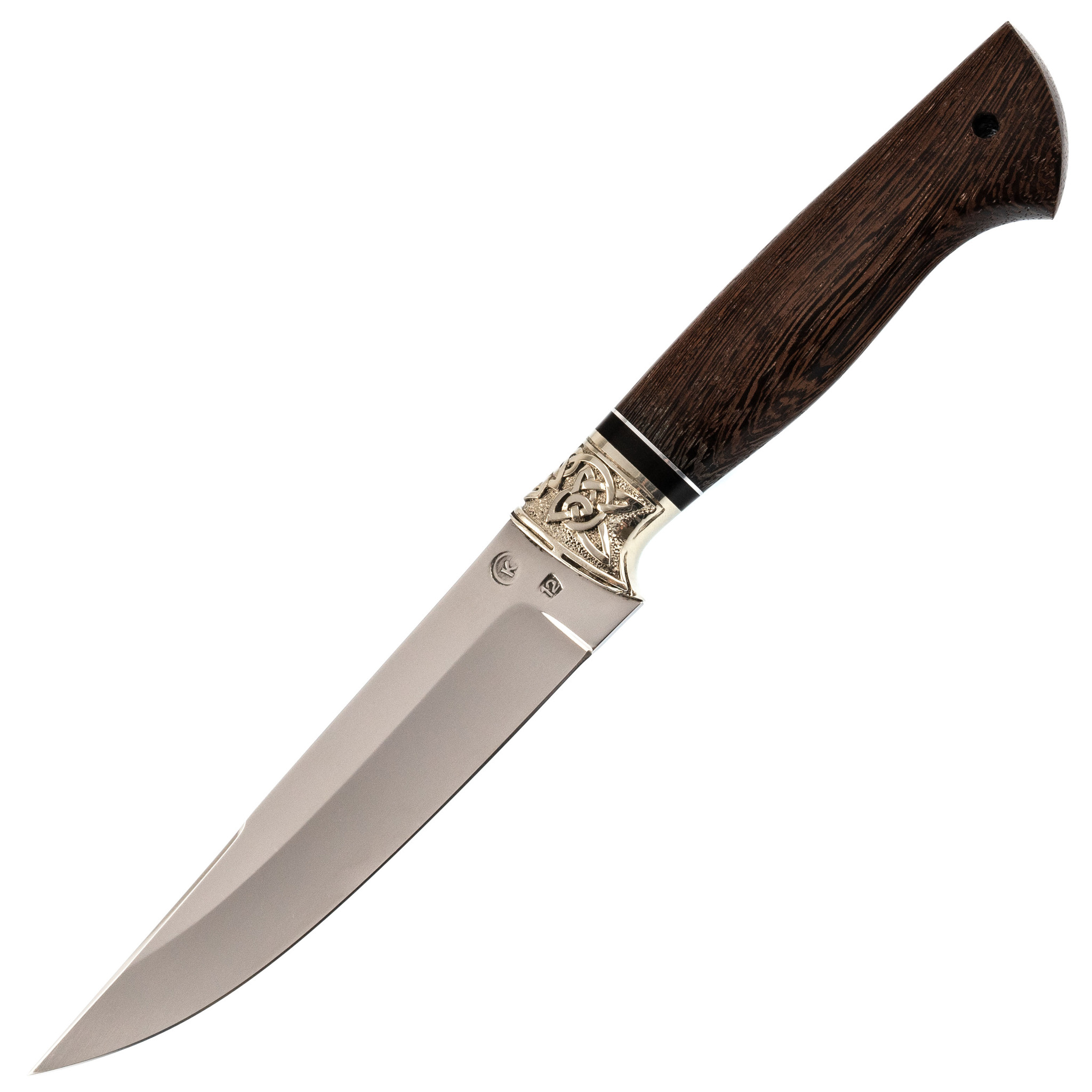 Нож Сумрак, сталь Х12МФ, рукоять венге, фигурное литье, Бренды, Крутов (кузнечный двор)