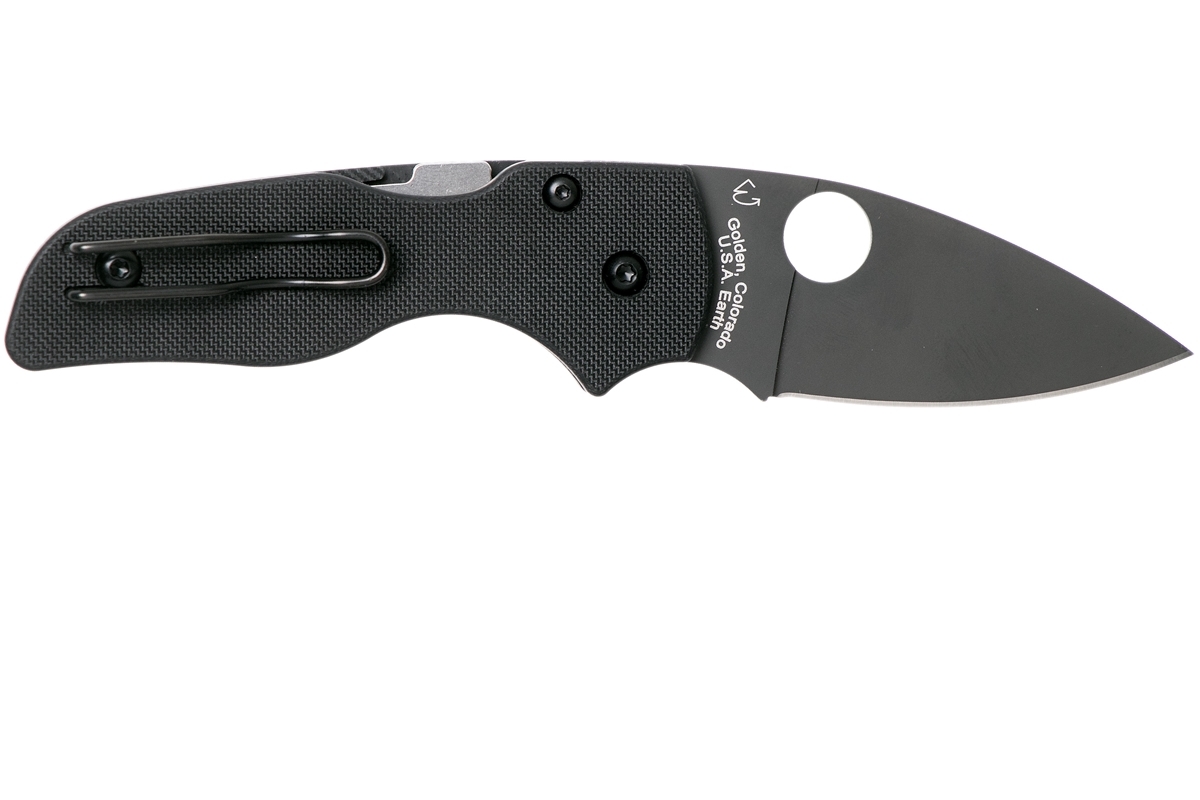 Нож складной Lil' Native - Spyderco 230GPBBK, сталь Crucible CPM® S30V DLC Coated Plain, рукоять стеклотекстолит G10, чёрный от Ножиков