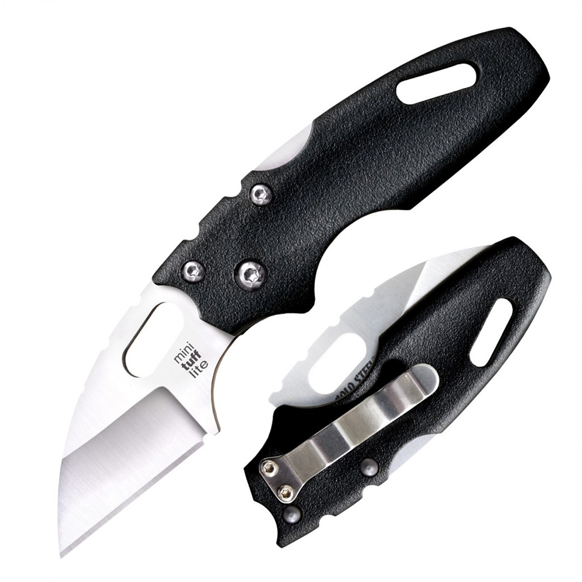 Складной нож Mini Tuff Lite Plain Cold Steel, сталь 4034SS, рукоять черный Griv-Ex