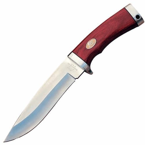 Туристический охотничий нож с фиксированным клинком Katz Lion King, 277 мм, сталь XT-80, рукоять вишня