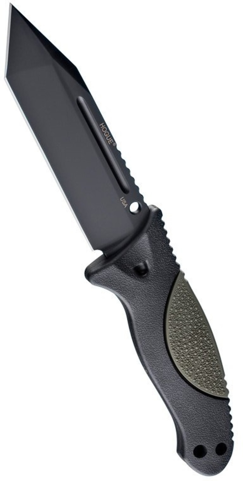 Нож с фиксированным клинком EX-F02 Black Tanto Blade, OD Green Handle 11.4 см.