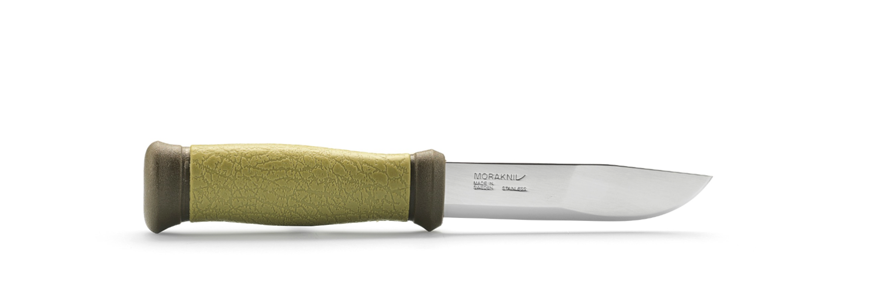 фото Нож с фиксированным лезвием morakniv 2000, сталь sandvik 12c27, рукоять пластик/резина, зеленый