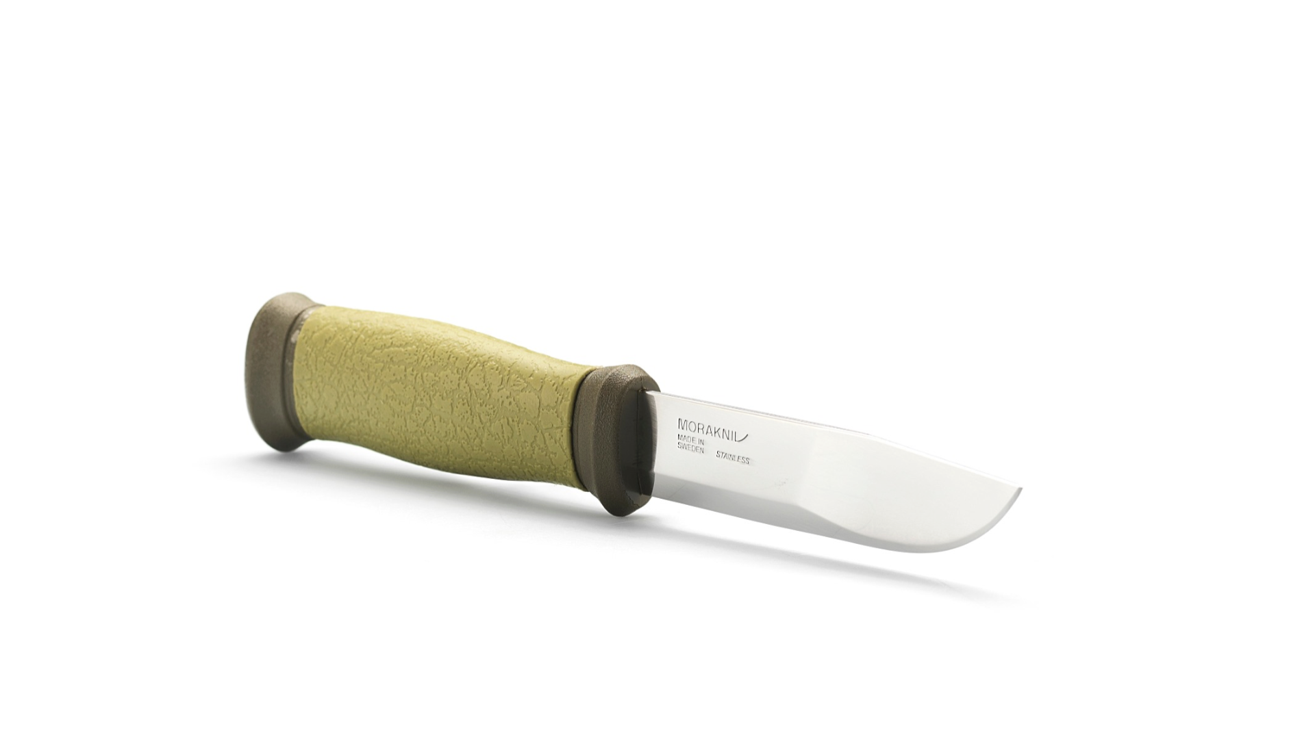 Нож с фиксированным лезвием Morakniv 2000, сталь Sandvik 12C27, рукоять пластик/резина, зеленый от Ножиков