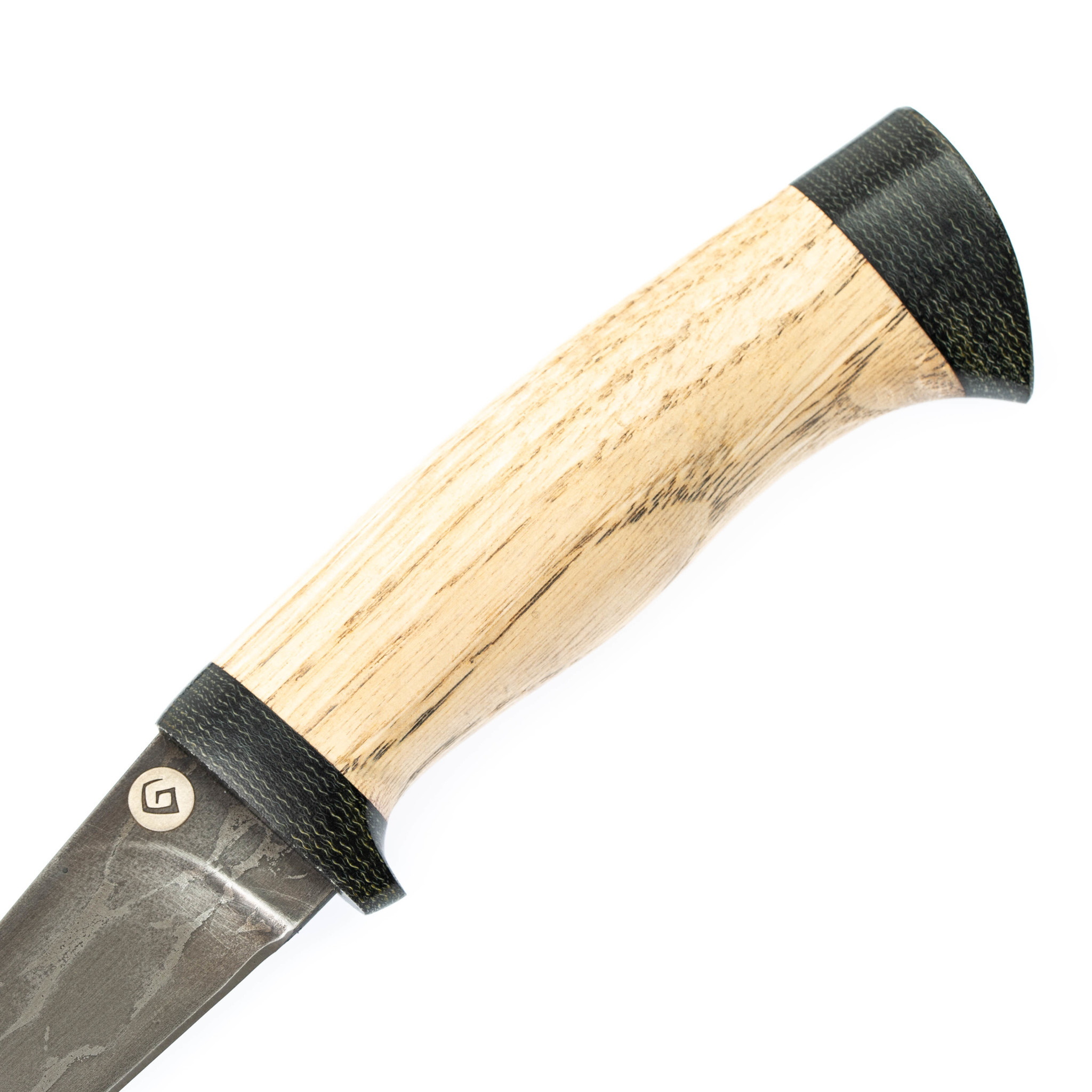 Нож шкуросъемный промысловый, рукоять каштан, булатная сталь - фото 3