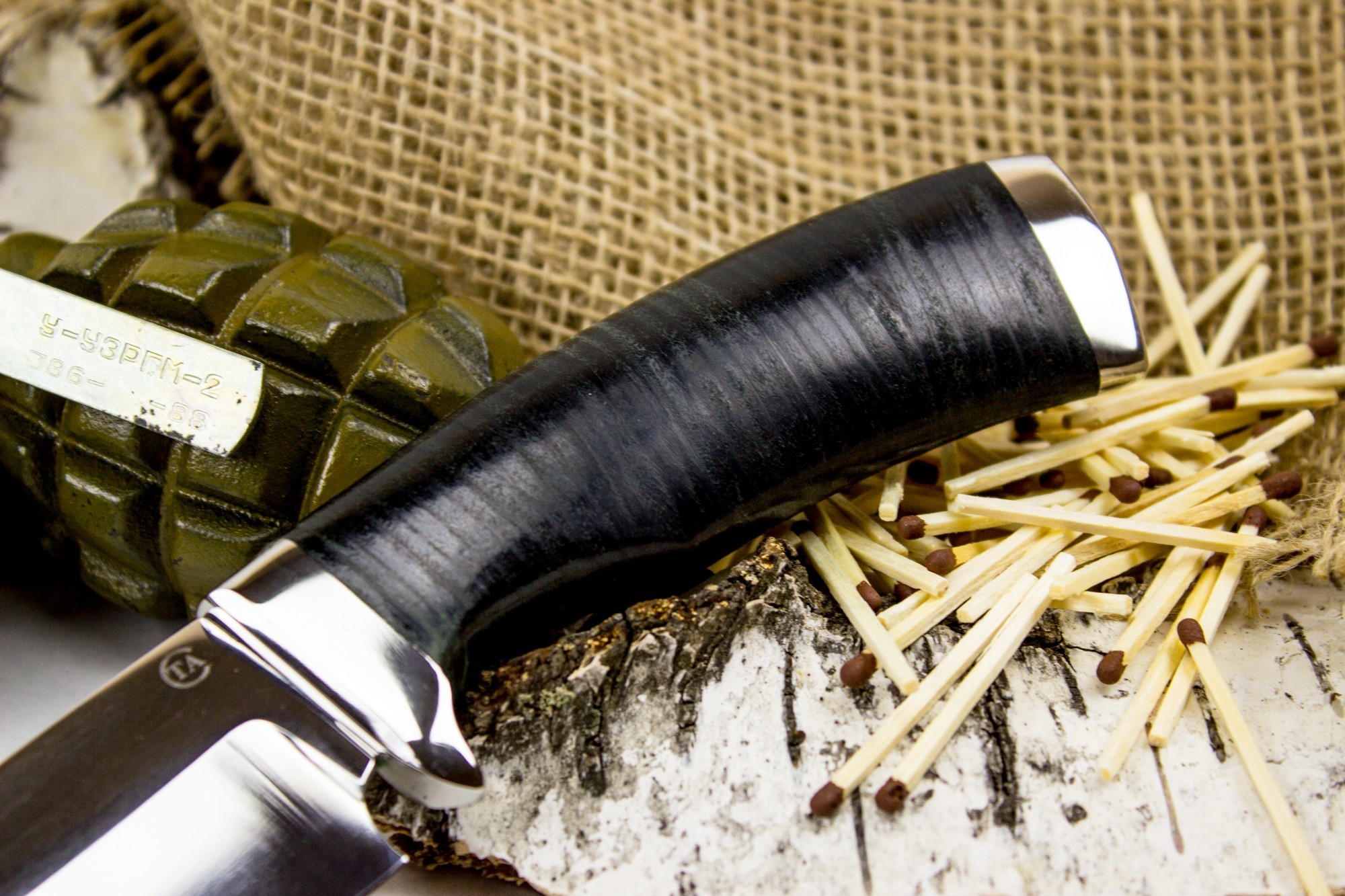 Нож Барсук-3, сталь 95х18, кожа от Ножиков