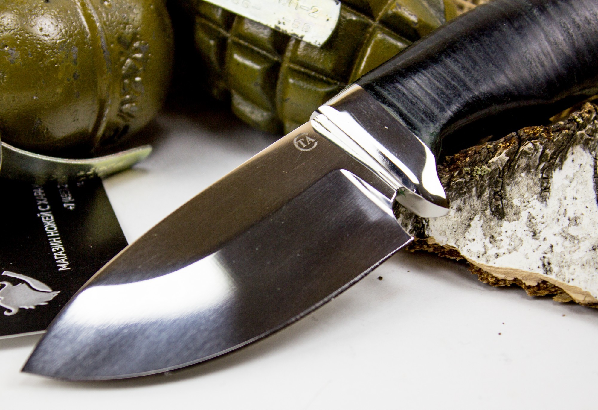 Нож Барсук-3, сталь 95х18, кожа от Ножиков