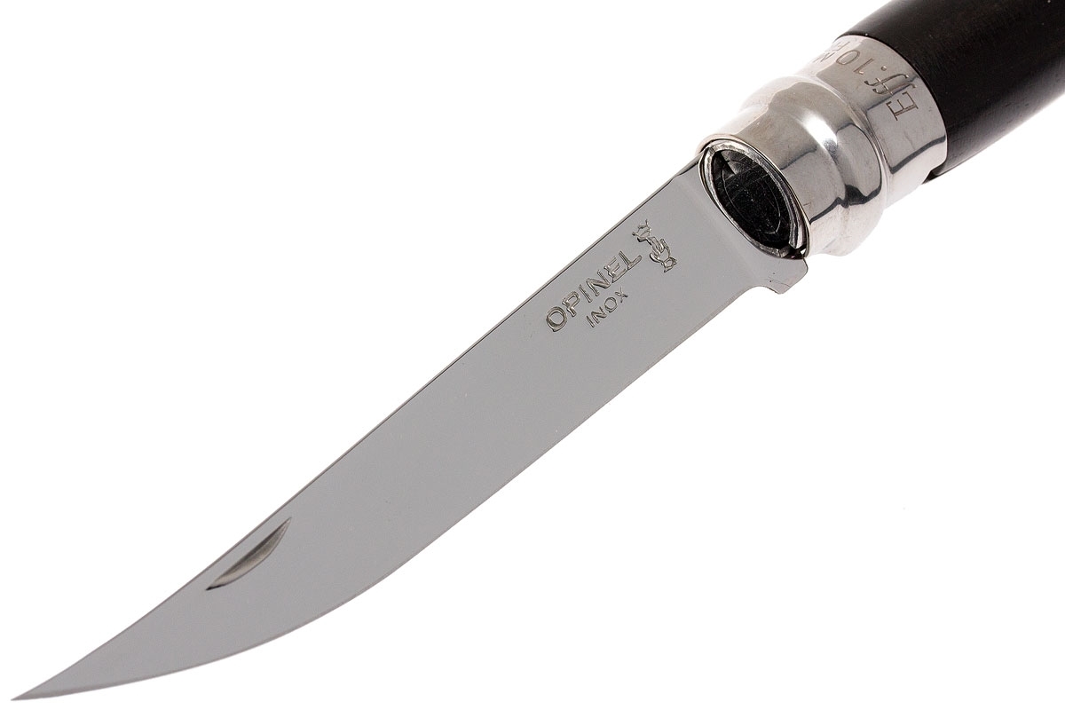 Нож складной Opinel №10 Effile, сталь Sandvik 12C27, рукоять черное эбеновое дерево, 001708 - фото 7