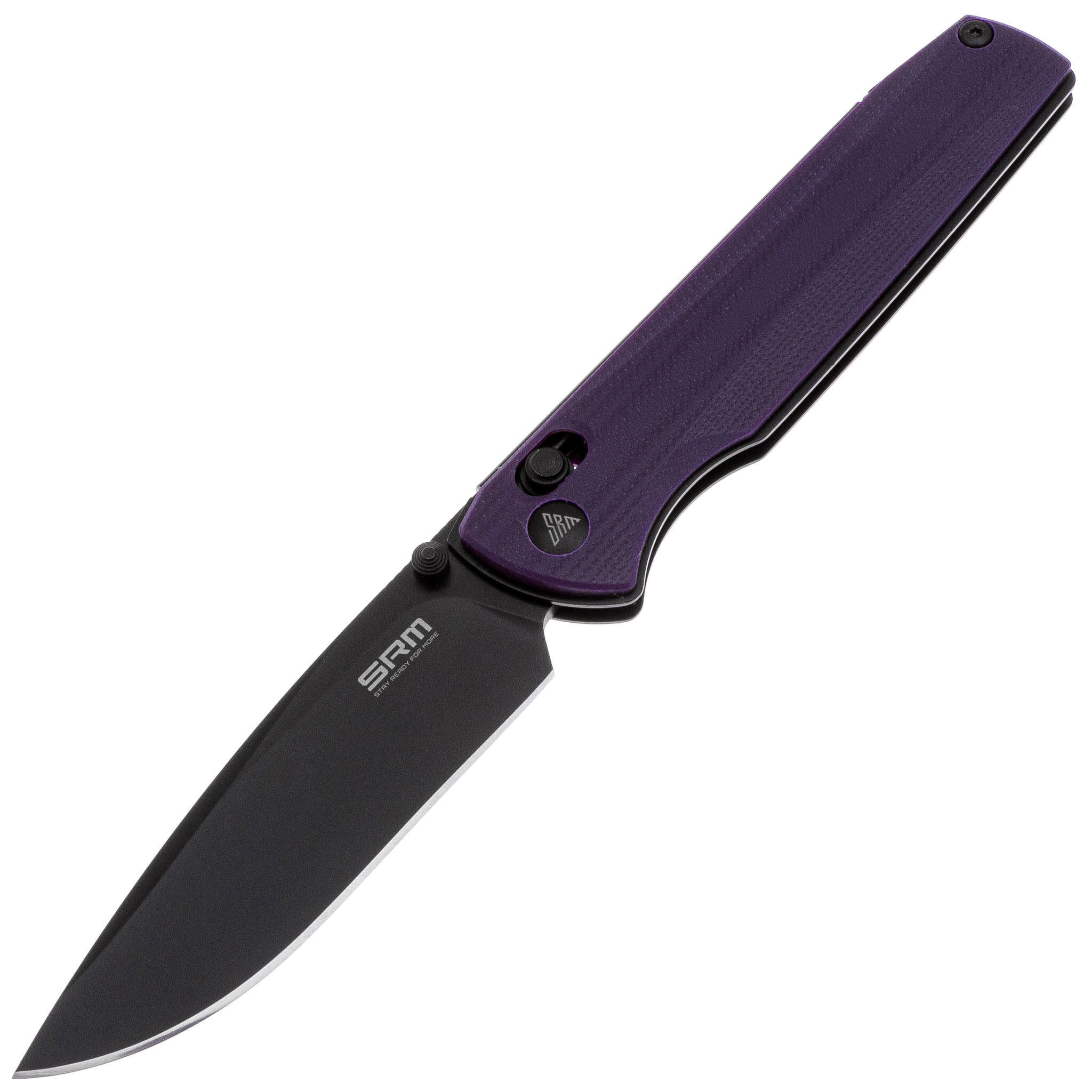 Складной нож SRM 258L-GN, сталь D2, рукоять G10, фиолетовый