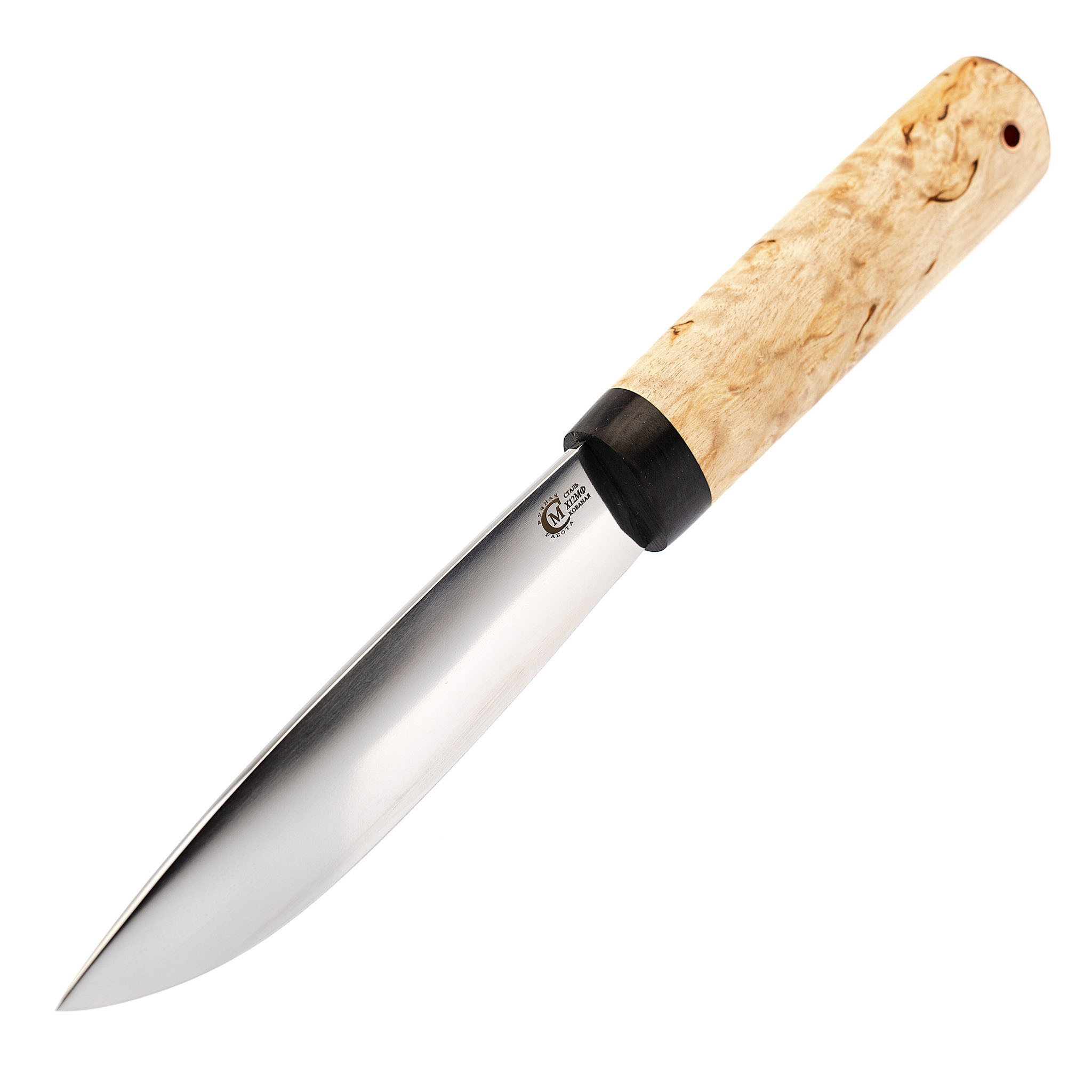 фото Нож якутский большой, сталь х12мф, рукоять карелка кузница семина