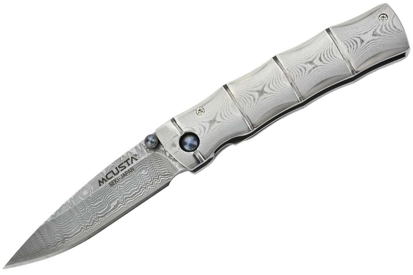 Складной нож Mcusta Shinra Take MC-0033D, сталь VG-10, рукоять Damascus Steel