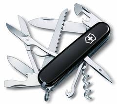 Фото Нож перочинный Victorinox Huntsman, сталь X55CrMo14, рукоять Cellidor®, черный, 15 функций, 91мм