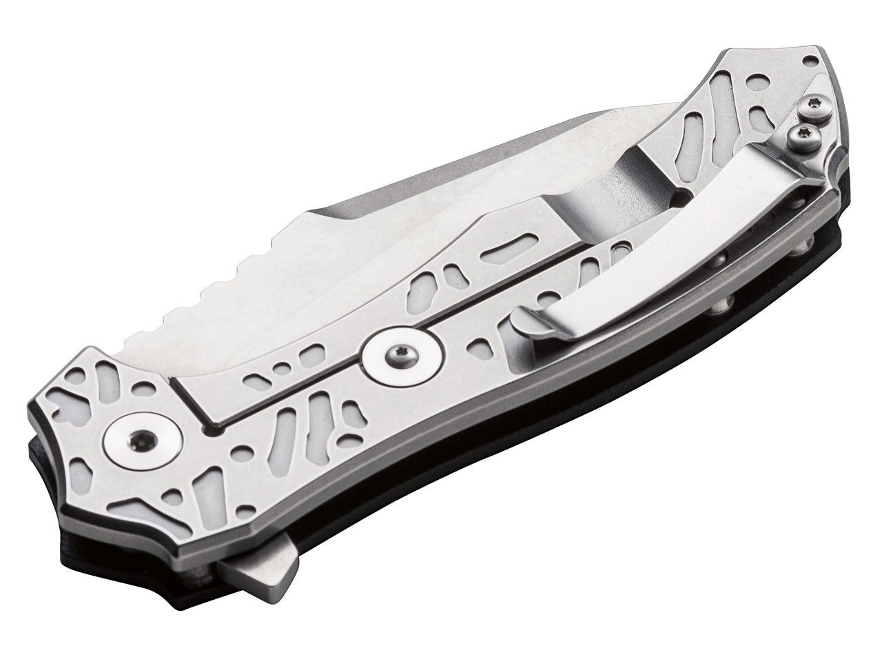 Нож складной CFM-A1 - Boker Plus 01BO766, сталь Sandvik™ 14C28N Stonewash, материал стеклотекстолит G10/нержавеющая сталь - фото 3