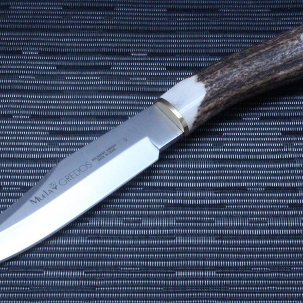 фото Нож с фиксированным клинком muela gredos, сталь x50crmov15, рукоять резной олений рог, в чехле