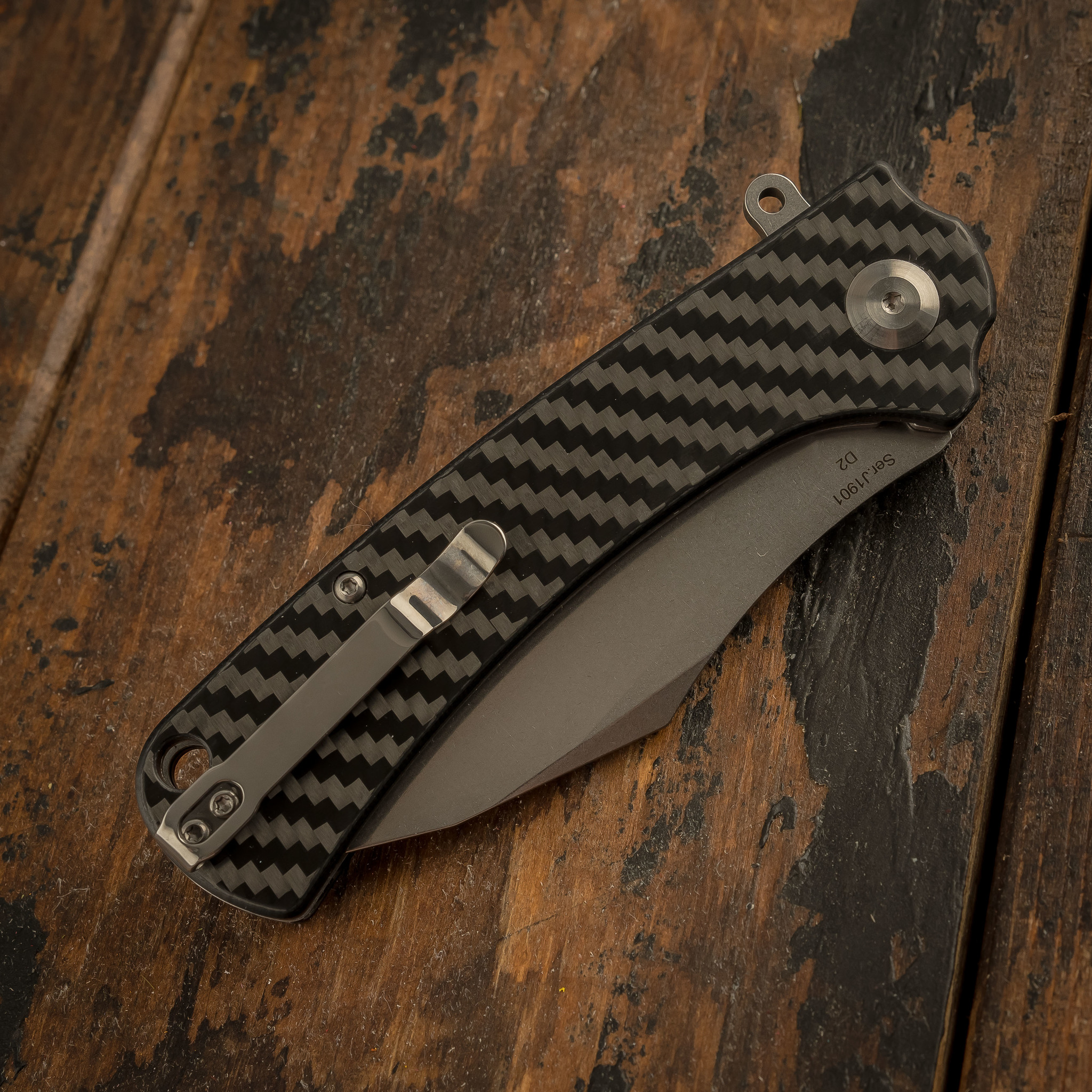 Складной нож CJRB Talla, сталь D2, Carbon Fiber - фото 9