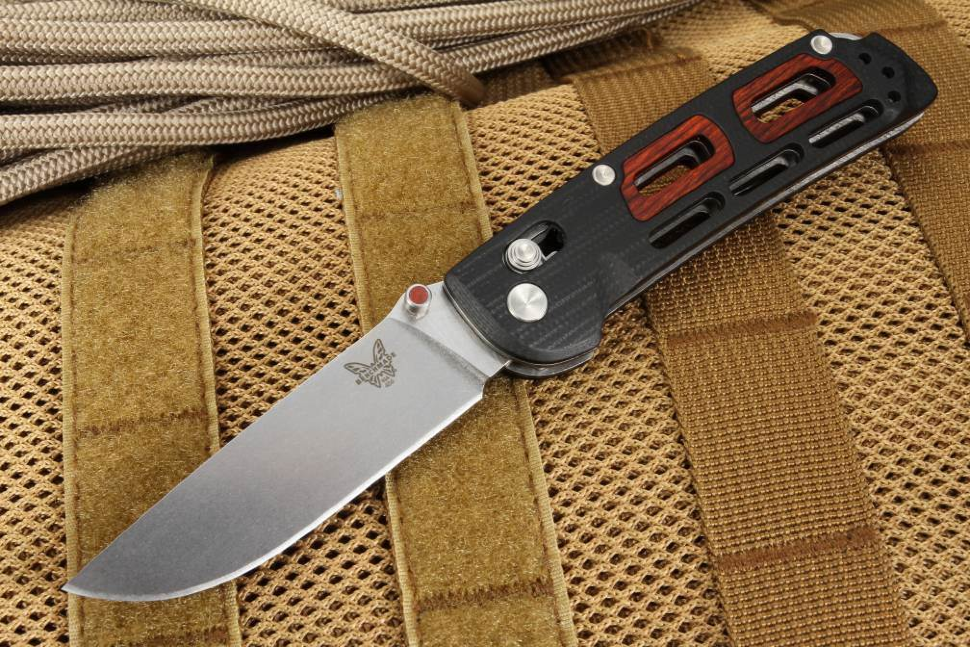 фото Складной нож benchmade 486 saibu, сталь cpm-20cv, рукоять g-10/дерево