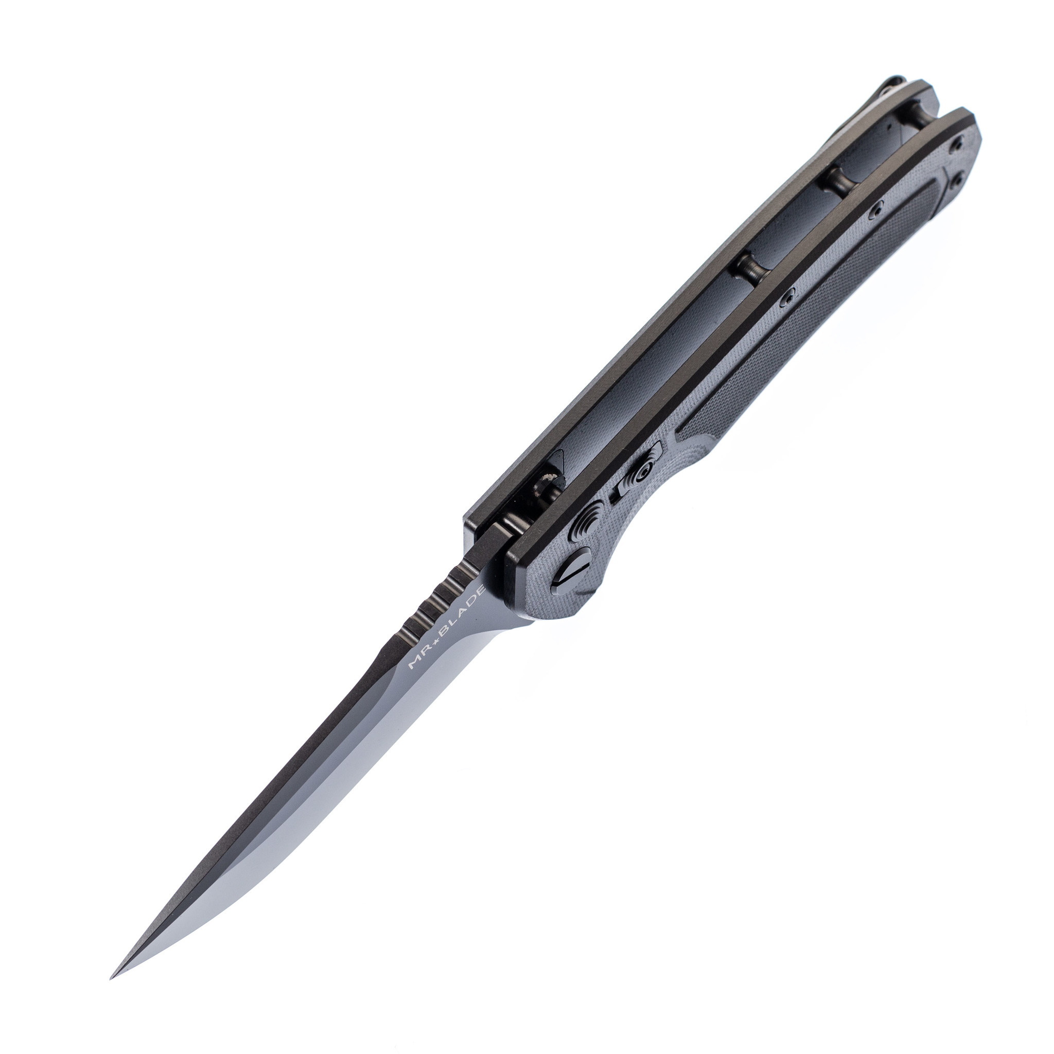 Складной автоматический нож RAVEN Black, сталь D2 - фото 2
