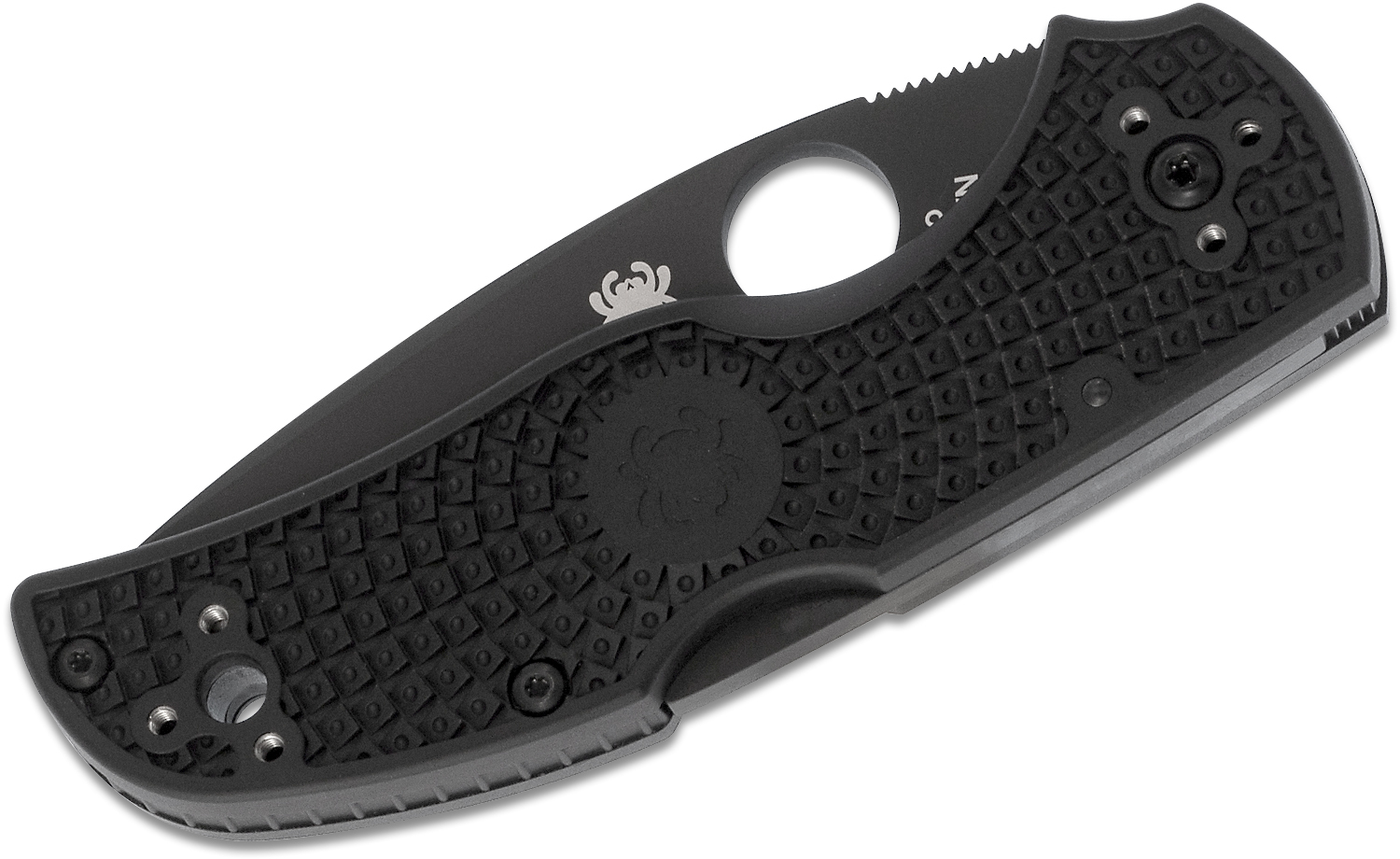 Нож складной Native® 5 Lightweight Spyderco 41SBBK5, сталь СРМ® S30V Black DLC-Coated Serrated, рукоять термопластик FRN, чёрный - фото 6