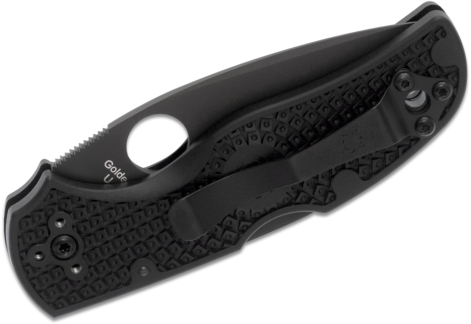 Нож складной Native® 5 Lightweight Spyderco 41SBBK5, сталь СРМ® S30V Black DLC-Coated Serrated, рукоять термопластик FRN, чёрный - фото 10