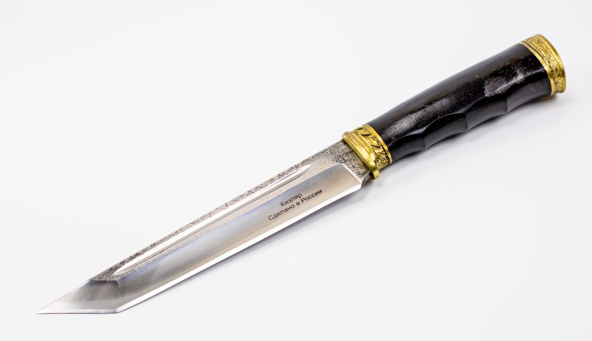 Нож Самурай, Кизляр СТО, сталь Х12МФ, черный граб - фото 2