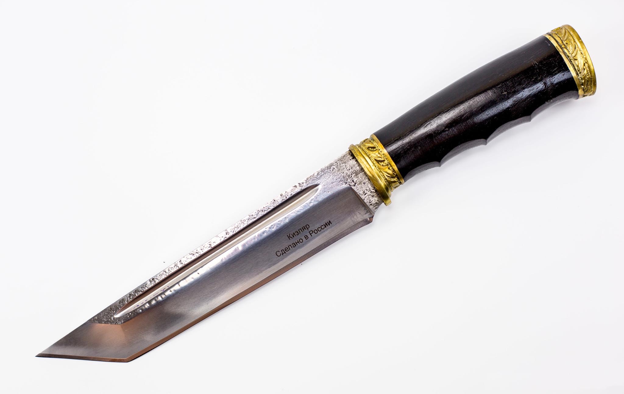 Нож Самурай, Кизляр СТО, сталь Х12МФ, черный граб - фото 1