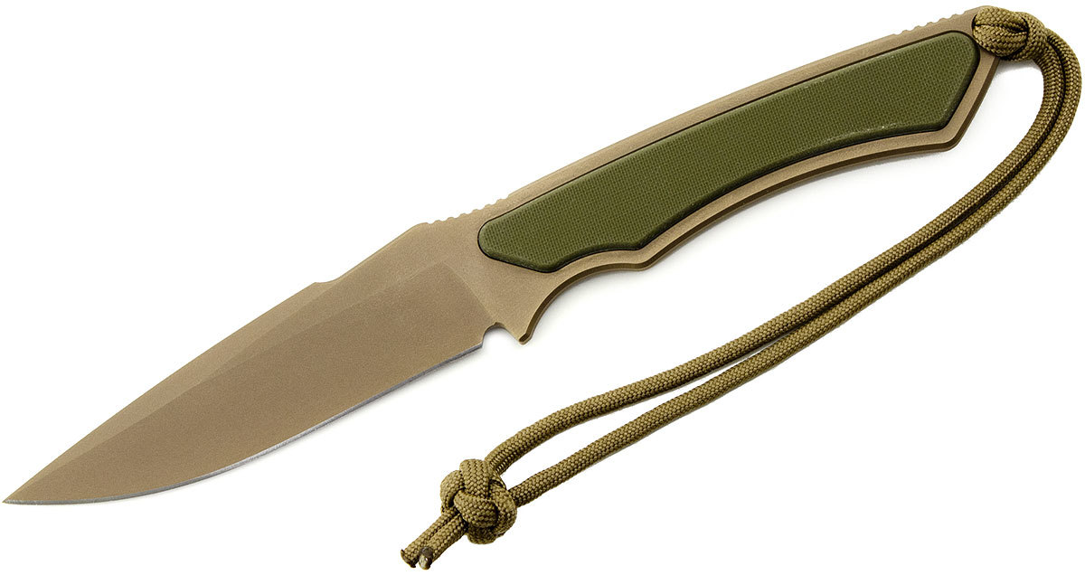 Нож с фиксированным клинком Spartan Blades Phrike, сталь CPM-S35VN Flat Dark Earth, рукоять зеленый G-10, чехол песочный - фото 1