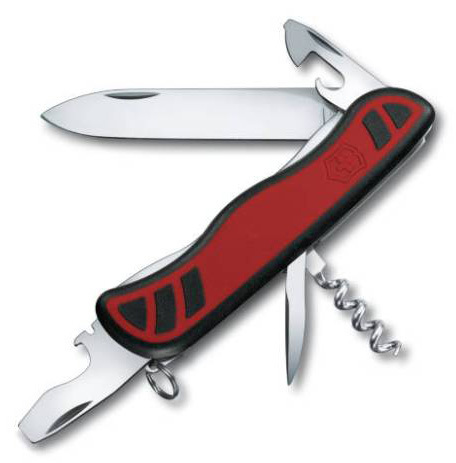 Нож перочинный Victorinox Nomad 0.8351.C 111мм с фиксатором лезвия 11 функций красно-черный (блистер