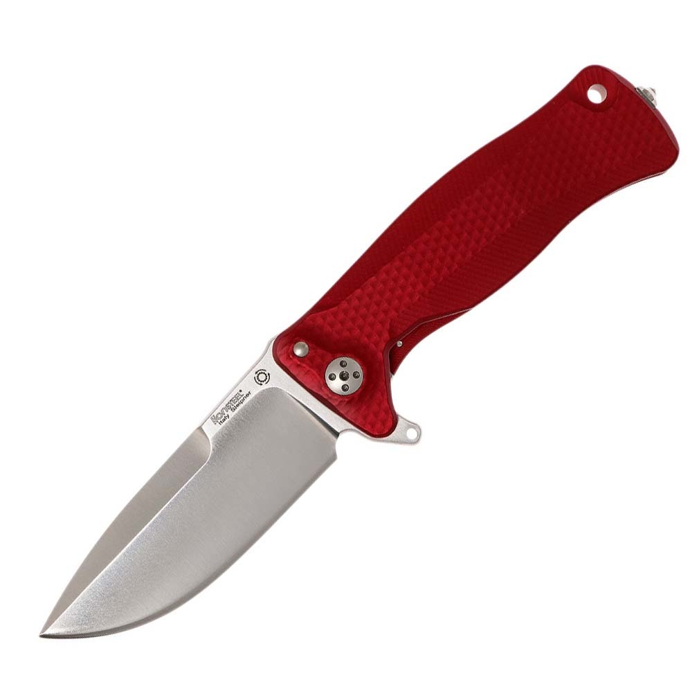 Нож складной LionSteel SR11A RS RED, сталь Uddeholm Sleipner® Satin Finish, рукоять алюминий (Solid®), красный