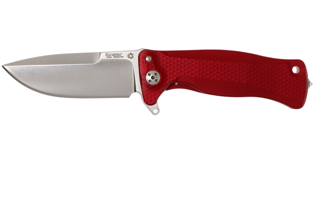 Нож складной LionSteel SR11A RS RED, сталь Uddeholm Sleipner® Satin Finish, рукоять алюминий (Solid®), красный - фото 7