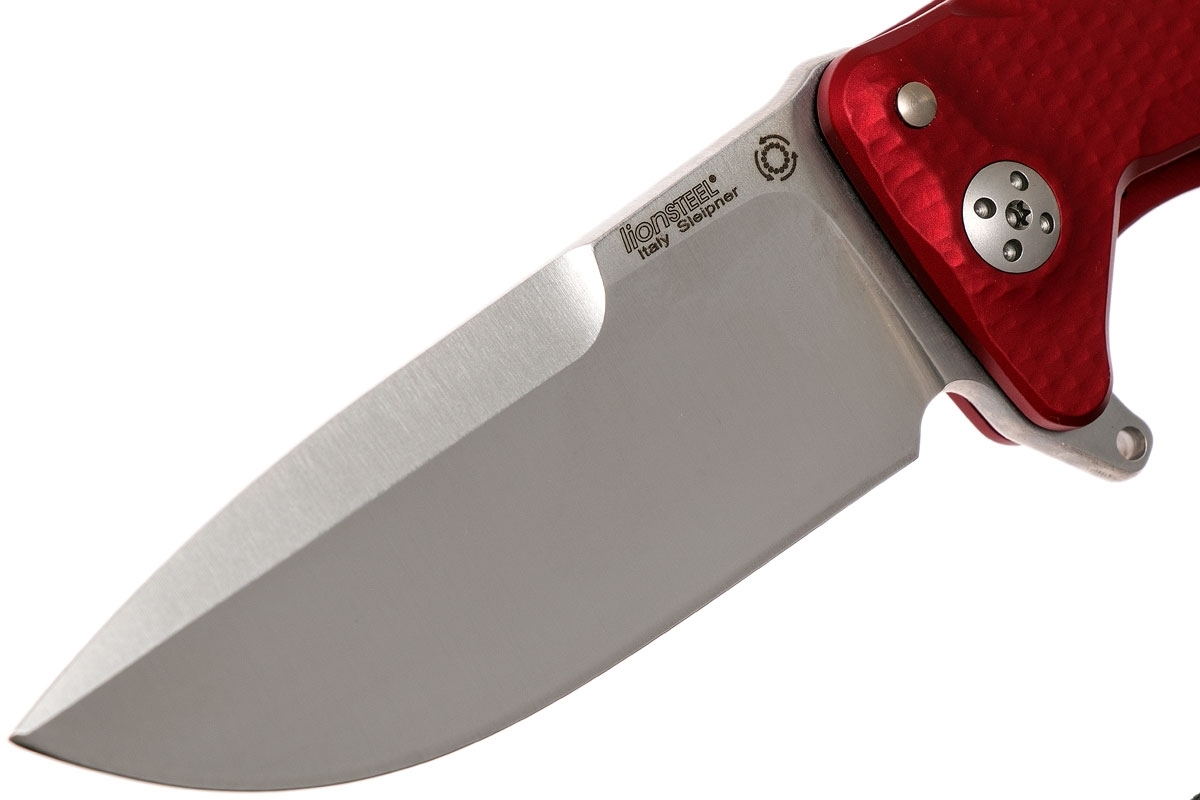 Нож складной LionSteel SR11A RS RED, сталь Uddeholm Sleipner® Satin Finish, рукоять алюминий (Solid®), красный - фото 9