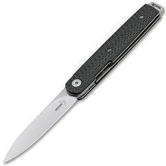 Фото Нож складной Boker Plus LRF, сталь VG10 Satin Plain, рукоять карбон, 01BO079