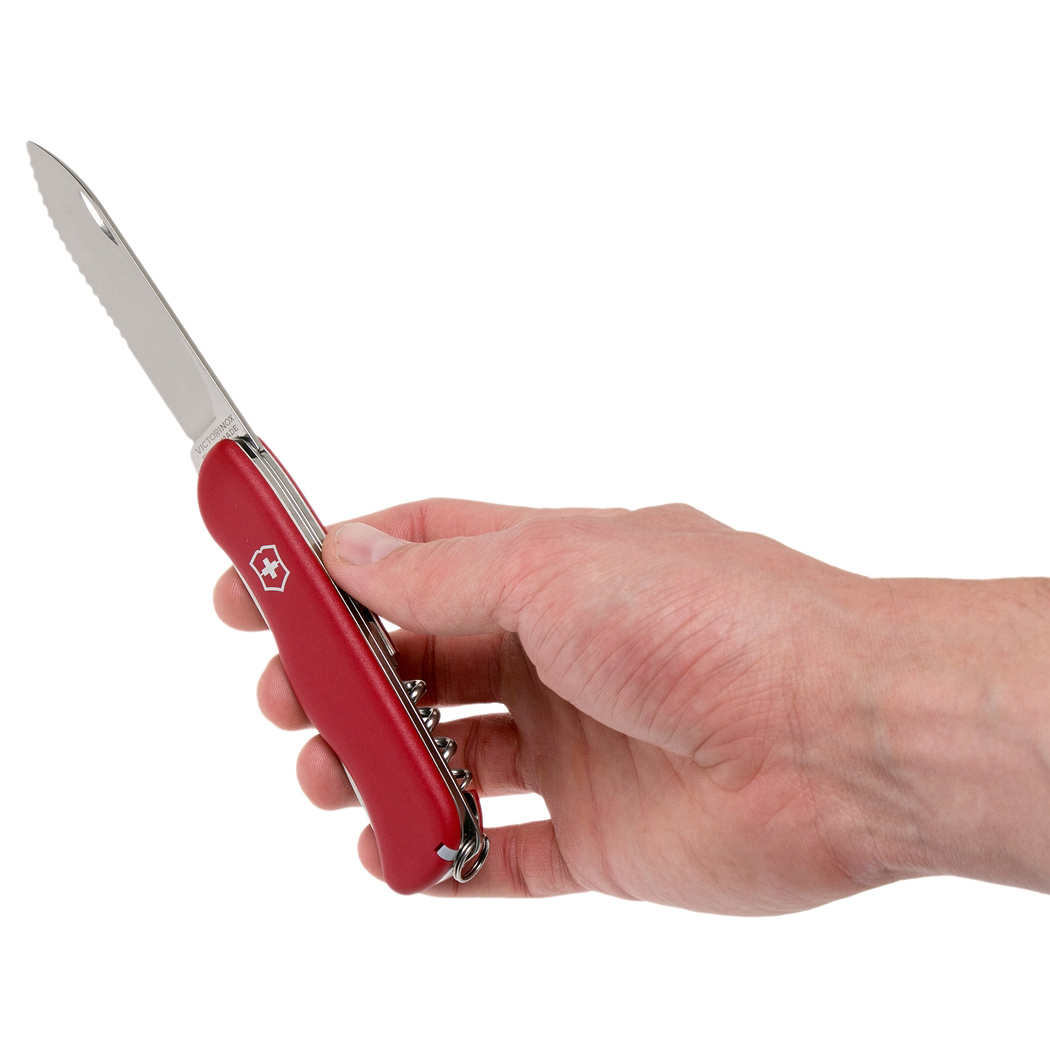 фото Складной нож victorinox cheese knife, сталь x50crmov15, рукоять нейлон, красный