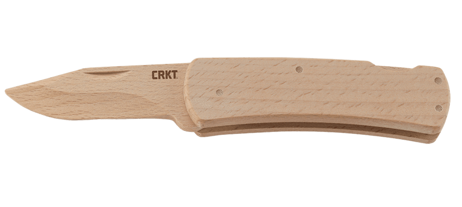 Нож складной деревянный CRKT Nathan's Knife Kit, клинок и рукоять бук