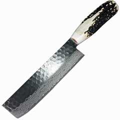 Фото Нож кухонный для овощей Накири Sakai Takayuki,  сталь Aus-10 Damascus Sweden Steel, рукоять олений рог