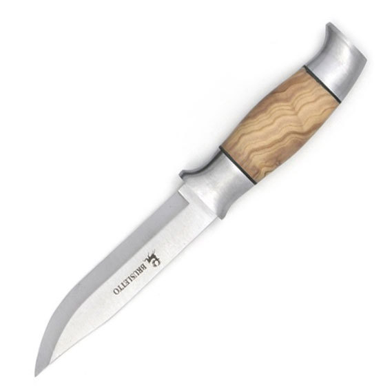 Нож с фиксированным клинком Brusletto Bamsen, сталь Sandvik 12C27, рукоять карельская береза нож кухонный универсал 1 х12мф карельская береза мельхиор