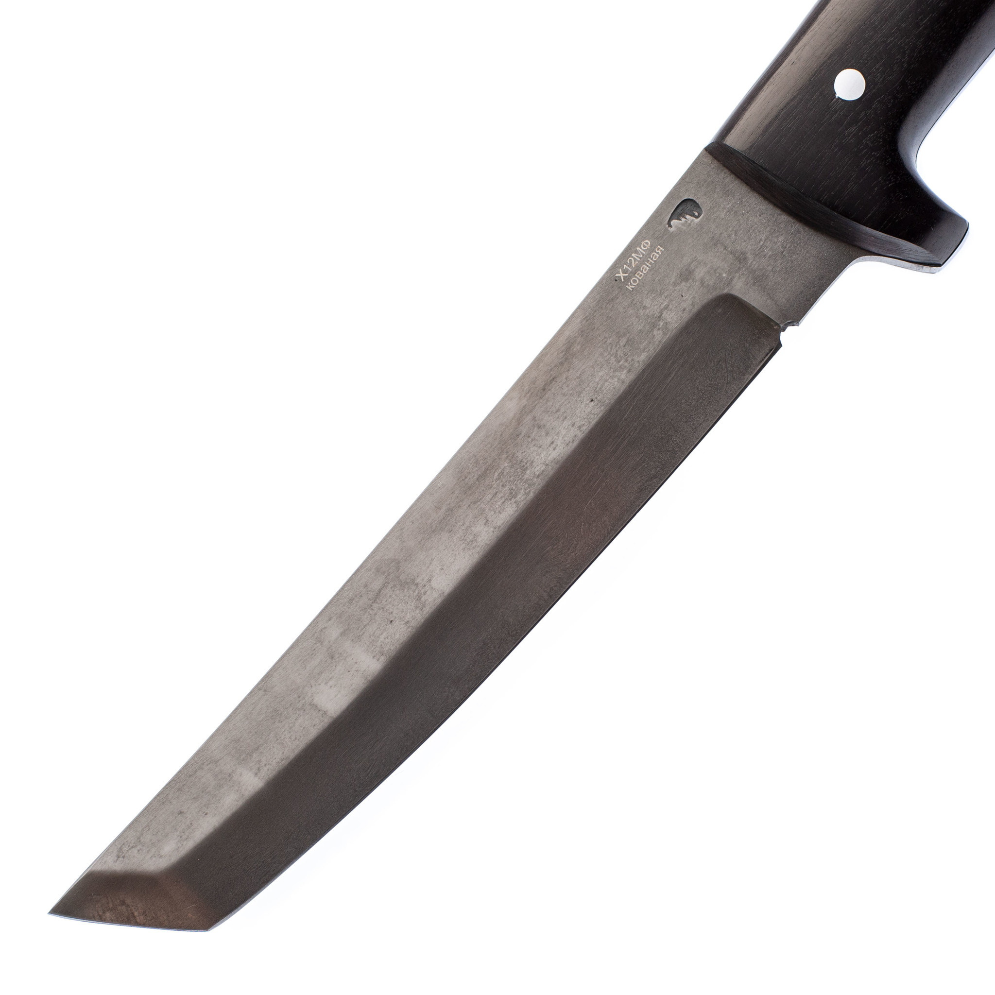 Нож Тантоид, кованая сталь Х12МФ, черный граб - фото 2