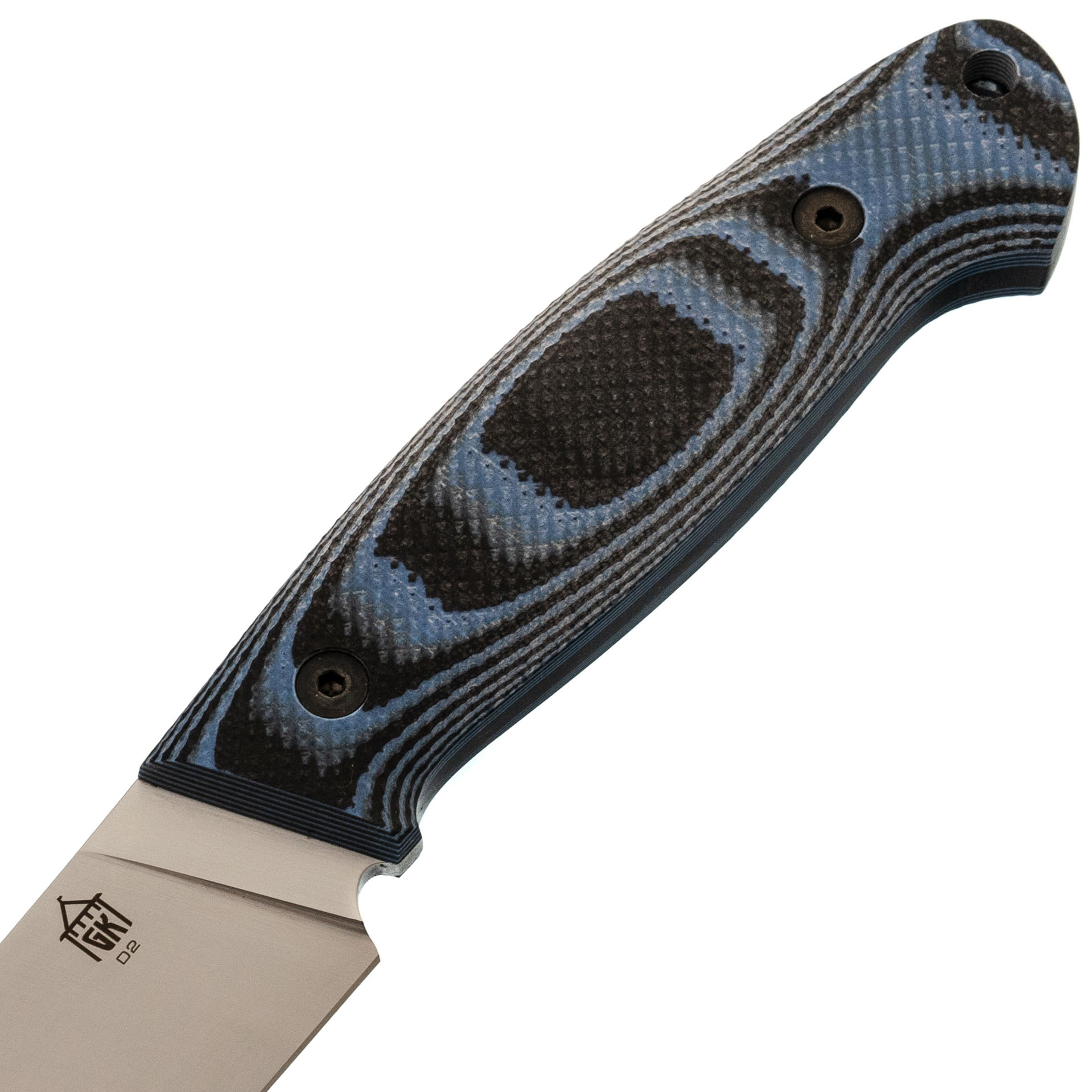 Нож Охотник, сталь D2, рукоять G10 черно-синяя - фото 3