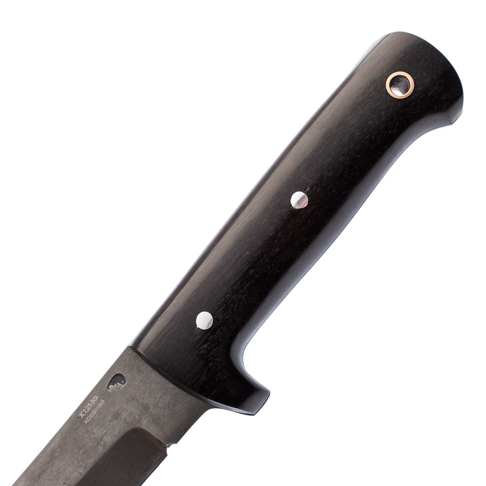 Нож Тантоид, кованая сталь Х12МФ, черный граб - фото 3