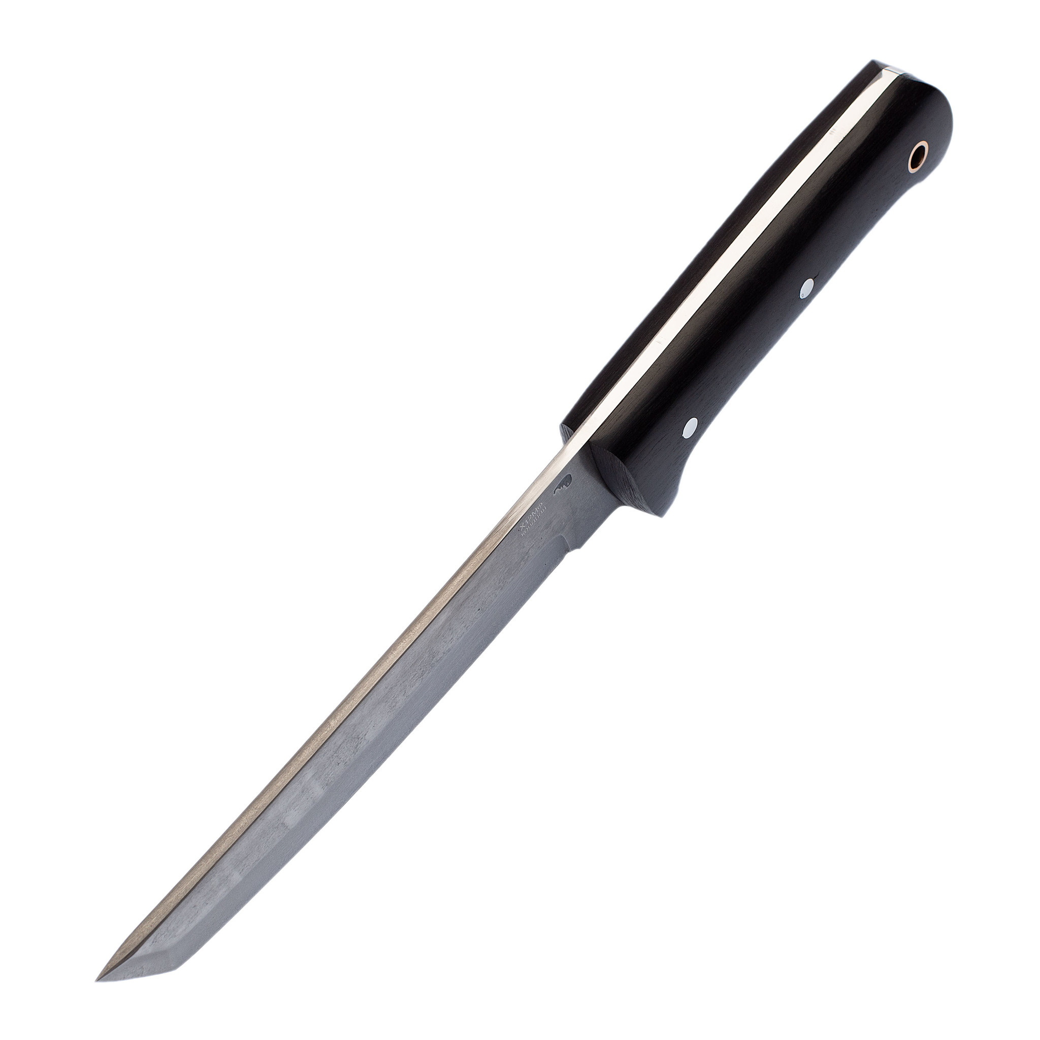 Нож Тантоид, кованая сталь Х12МФ, черный граб - фото 4