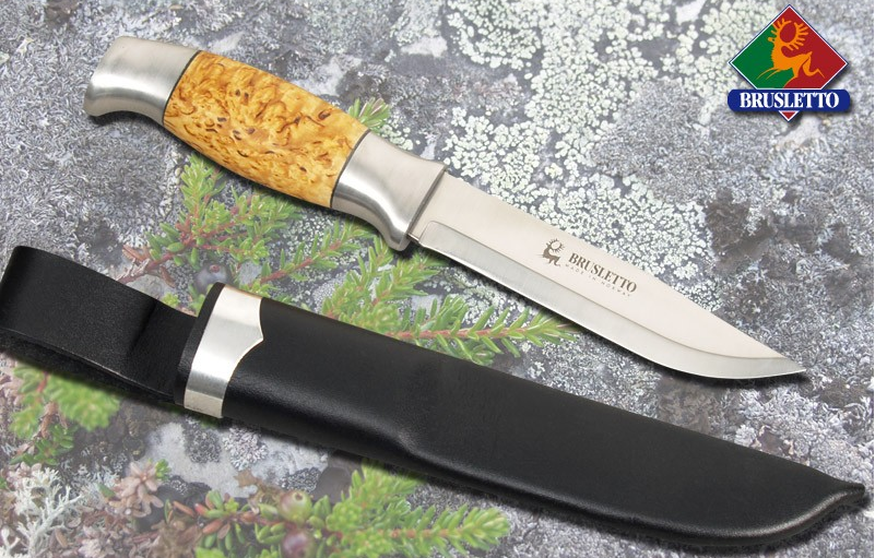 Нож с фиксированным клинком Brusletto Bamsen, сталь Sandvik 12C27