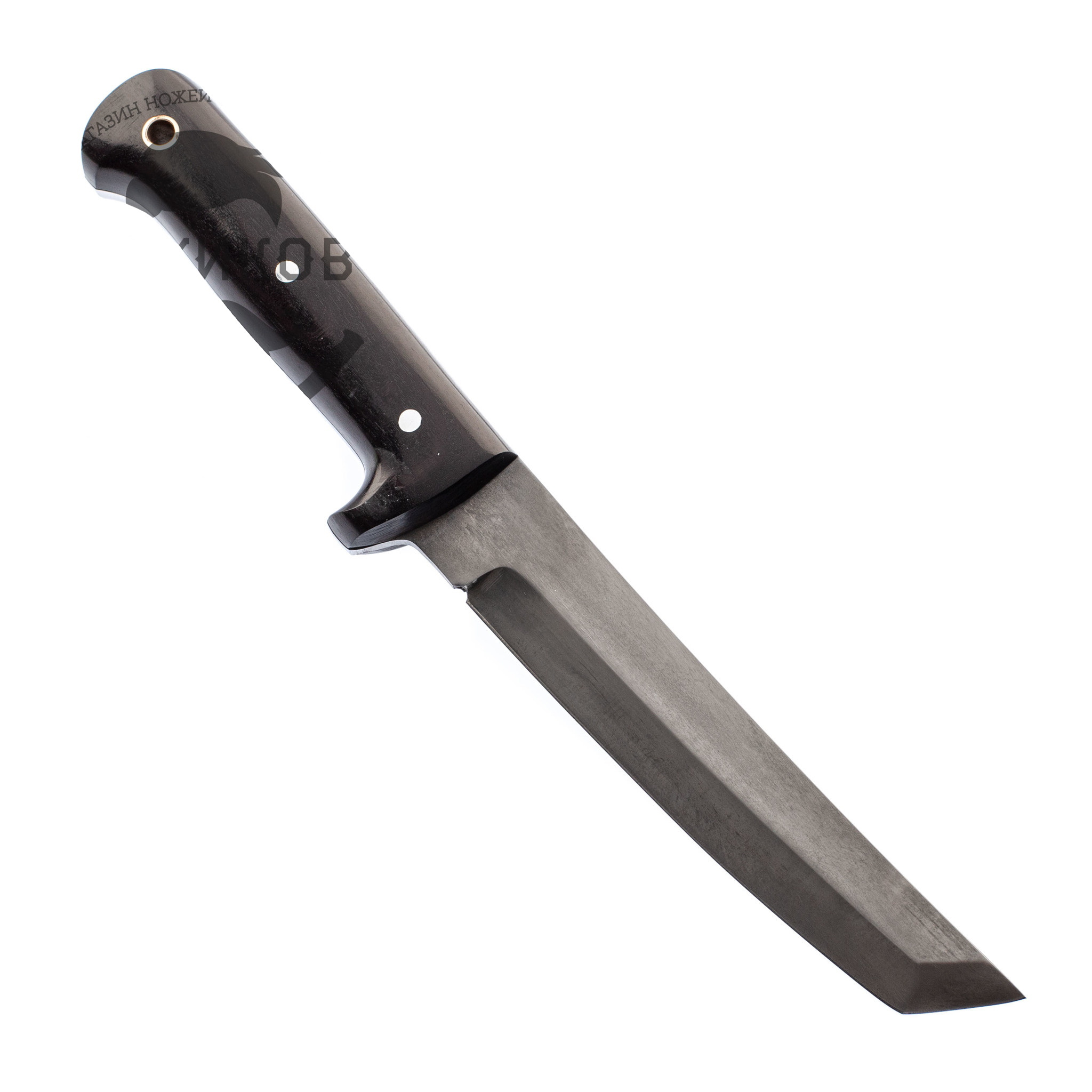 Нож Тантоид, кованая сталь Х12МФ, черный граб - фото 5