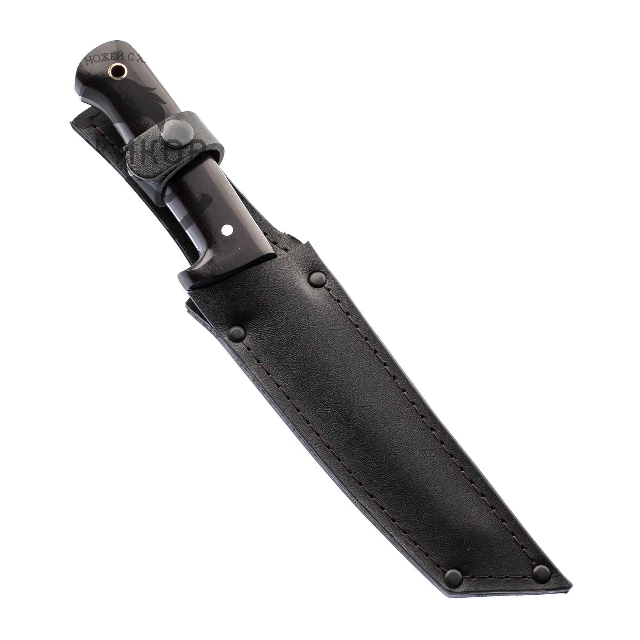 Нож Тантоид, кованая сталь Х12МФ, черный граб - фото 6