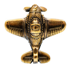 Фото Бусина для темляка Самолет, латунь