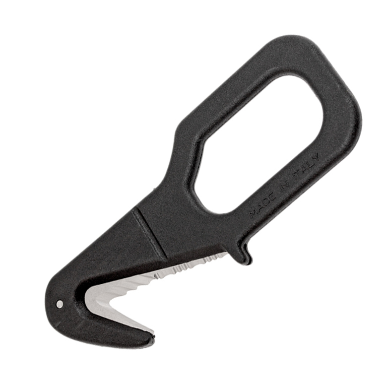 нож для электриков crawford plier knife сталь 420j2 Стропорез Fox Rescue Emergency Tool, сталь 420J2, рукоять термопластик FRN, чёрный