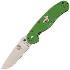Фото Складной нож Steelclaw Крыса Limited Edition 1 Rat Green, сталь VG-10, рукоять G-10 зеленая