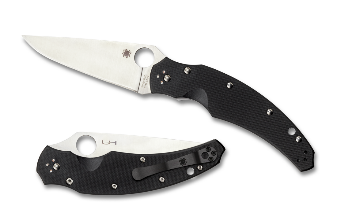 Нож складной Opus - Spyderco 218GP, сталь Crucible CPM® S30V™ Satin Plain, рукоять стеклотекстолит G10, чёрный - фото 2