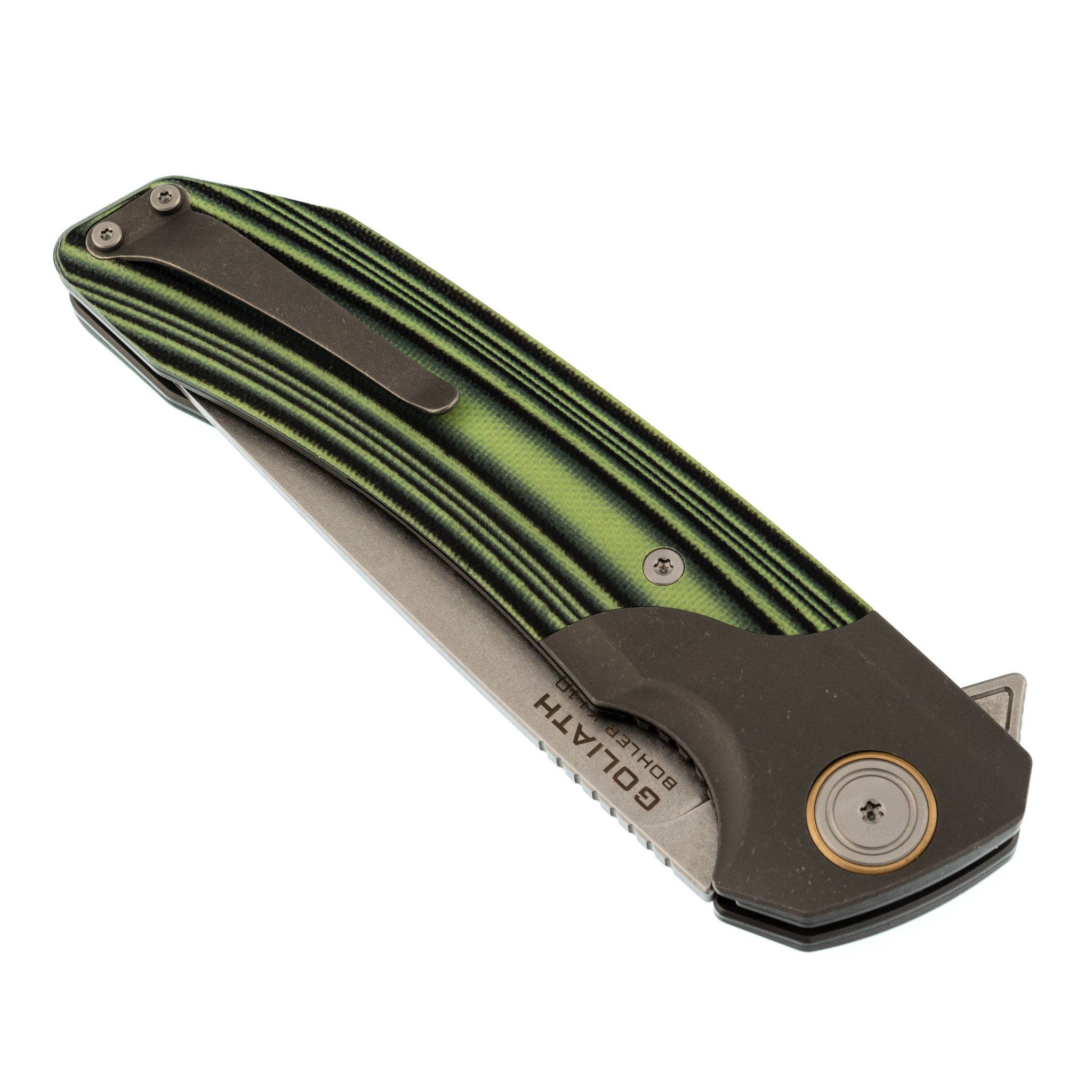 Складной нож Maxace Goliath 2.0. Green, сталь Bohler K110 - фото 9